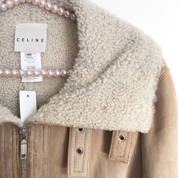 Gorgeous Celine Suede Shearling Jacket 